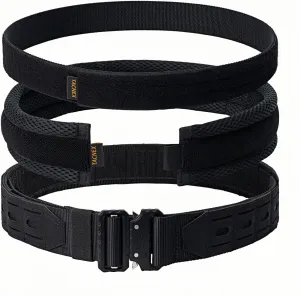 Tactical Battle Belt 2" Quick Release MOLLE Combat Range Belt with 2 1/3" Back Pad 1.5" Underbelt