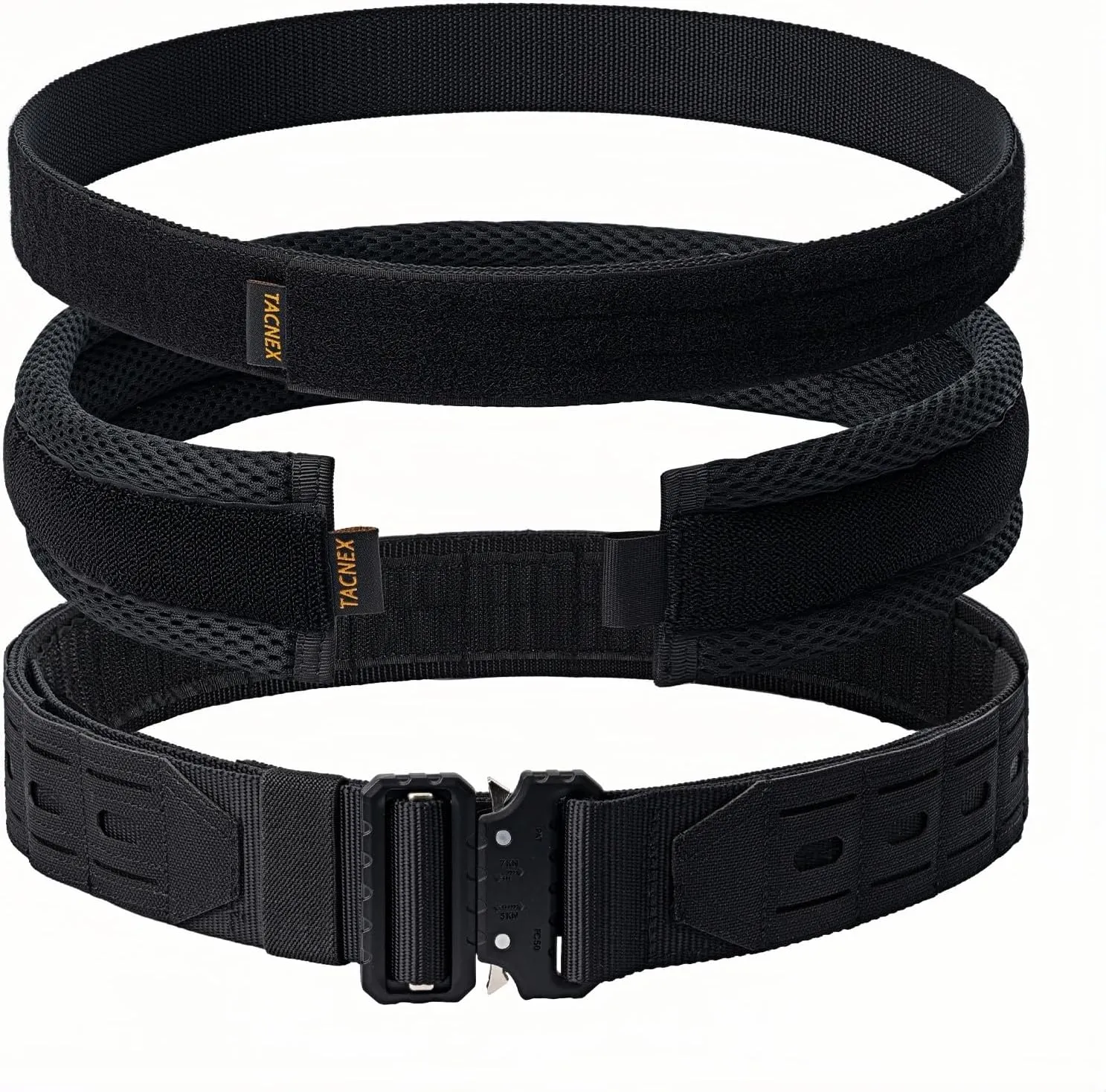 Tactical Battle Belt 2" Quick Release MOLLE Combat Range Belt with 2 1/3" Back Pad 1.5" Underbelt