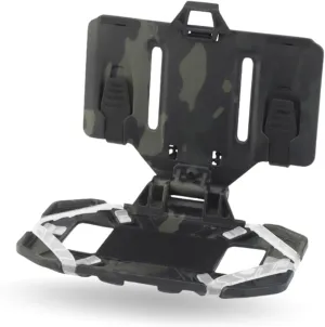 Tactical Plate Carrier Molle Phone Carrier Vest Attachments, Outdoor Universal Foldable Phone Chest Holder, Chest Rig Mount Navigation Board for 4.7"-6.7" Screen (FoldPanel-BCP)