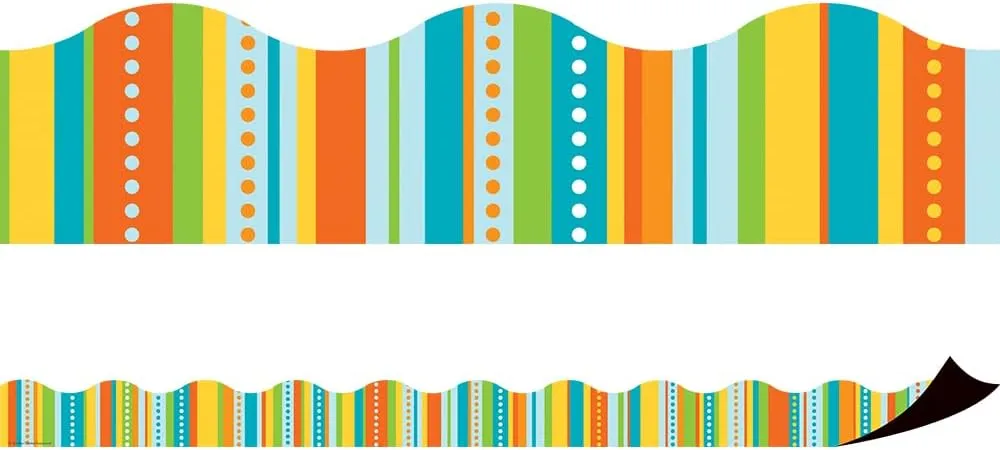 Teacher Created Resources Zany Stripes Magnetic Border (77130)