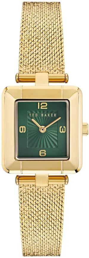 Ted Baker Ladies Stainless Steel Yellow Gold Mesh Band Watch (Model: BKPMSF3069I)