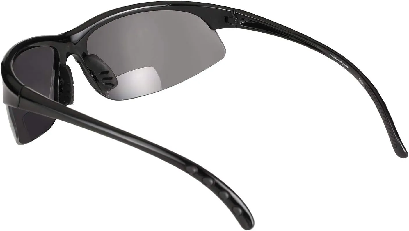 'The Wind Breaker' Lightweight Sport Wrap Polarized Bifocal Sunglasses for Men and Women