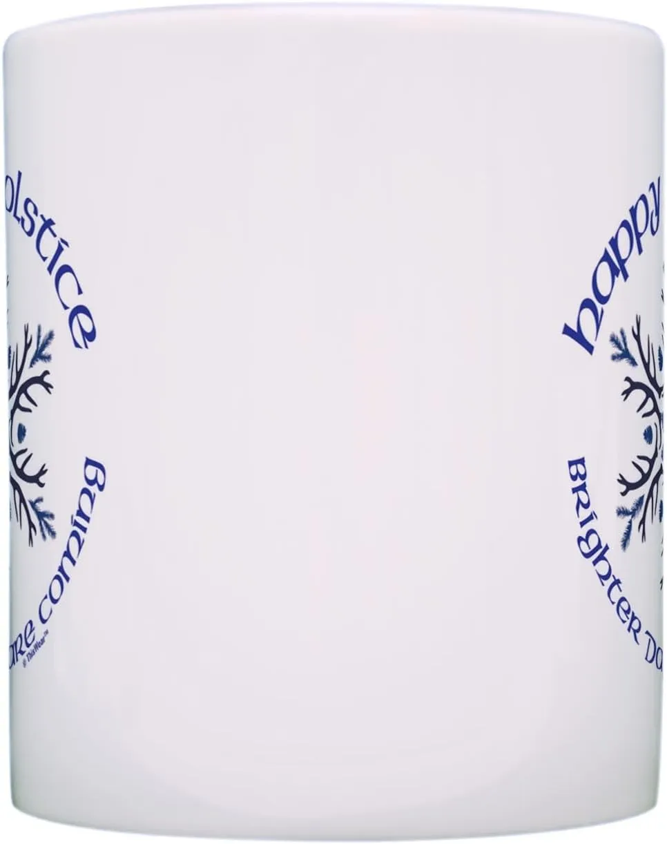 ThisWear Winter Solstice Mug Happy Solstice Brighter Days are Coming 11oz Ceramic Coffee Mug with Handle
