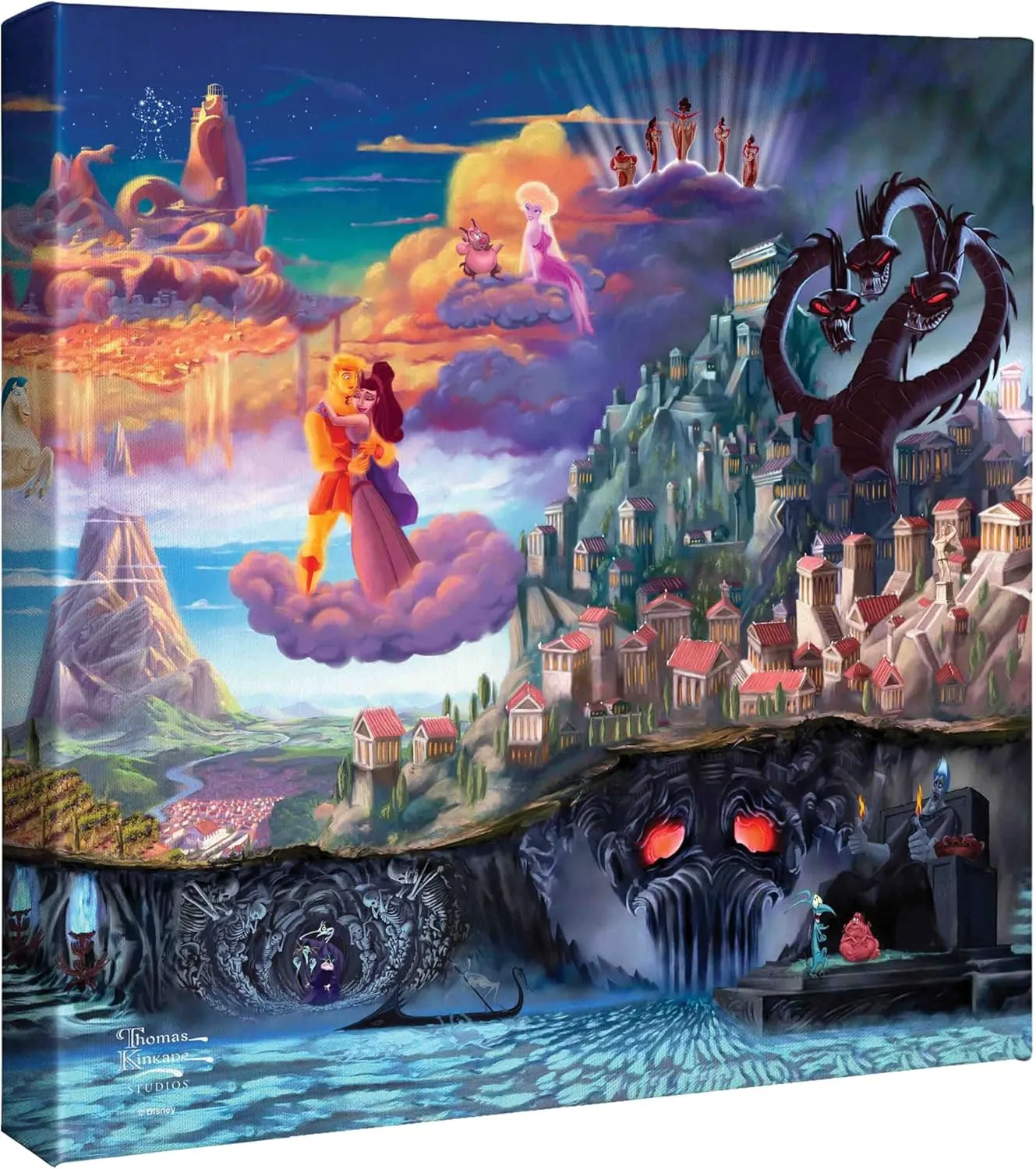 Thomas Kinkade Disney Hercules Gallery Wrapped Canvas (14x14)
