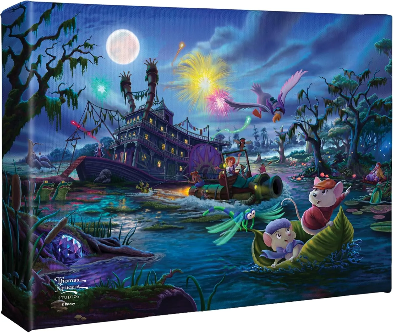 Thomas Kinkade Disney The Rescuers Gallery Wrapped Canvas (8x10)