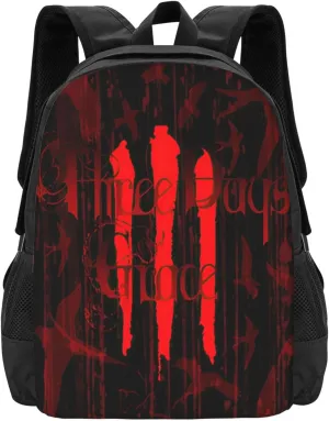 Three Rock Days Band Grace Laptop Backpack Large Travel Bags Unisex Adult Sport Bags Casual Daypack for Office Comfortable Work Rucksack Cozy Notebook Bag for Woman