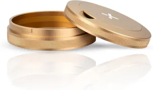 TinX Premium Storage Container for SNUS Features Twist Lock and Knurled Sides | Prevent Spillage and Strong Grip | Zyn Metal Can | Pill Storage | Airtight Container | Gold SNUS Can