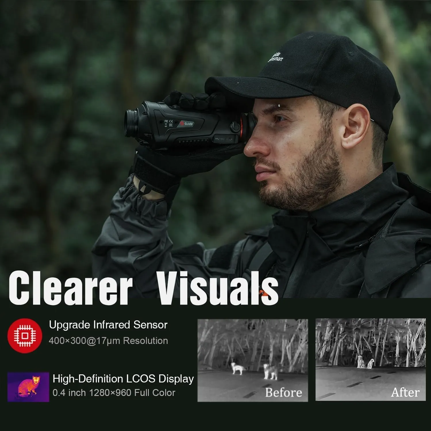 TK Series Thermal Vision Monocular for Night Hunting - Compact Camera for Wildlife Viewing, Hunting & Outdoor