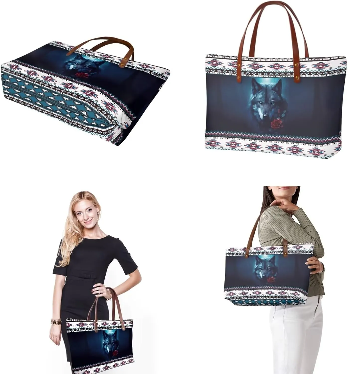 Top Handle Purse for Women, Large Tote Handbag With PU Wallet Set, Gift for Mom