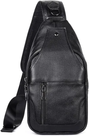 Top Layer Cowhide Single Shoulder Crossbody Bag Sports Crossbody Backpack