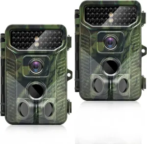Trail Camera, 1080P 20MP Gaming Camera, Night Vision Motion Activated Waterproof 120° Wide Angle, 0.2s Trigger Hunting Trail Cam, Non-Luminous Infrared LED for Wildlife Monitoring