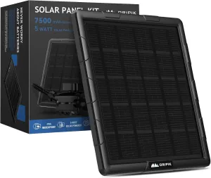 Trail Camera Solar Panel with USB-C, Solar Battery Charger Kit 12V/1A Output for Game Camera, Build-in 7500mAh Rechargeable Lithium Battery IP68 Waterproof Trail Cam Accessory