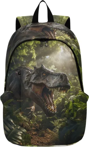 Travel Backpack for Men Laptop Bag Work Fashion Design Daypack Dinosaur Bush 2 Large Lightweight Outdoor Casual
