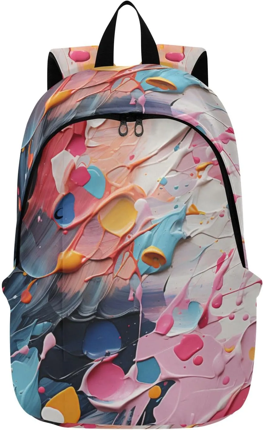 Travel Backpack for Men Laptop Bag Work Fashion Design Daypack Pigment Large Lightweight Outdoor Casual