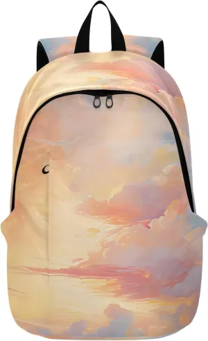 Travel Backpack for Men Laptop Bag Work Fashion Design Daypack Sunset Louds Large Lightweight Outdoor Casual