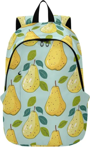 Travel Backpack for Women Men Laptop Bag Work Fashion Daypack Pear Hand Drawn Large Lightweight Outdoor Casual