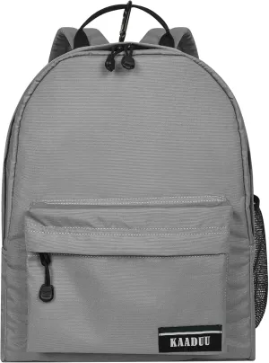TRAVEL BACKPACK LIGHTWEIGHT CASUAL DAYPACK GYM BACKPACK LAPTOP BACKPACK SPORT BACKPACK RUCKSACK CAMPING BACKPACK 16.5” (Grey)