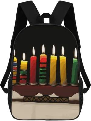 Travel Laptop Backpack Kwanzaa Candles Backpack for Men Women Casual Daypack Computer Bag for Hiking Business