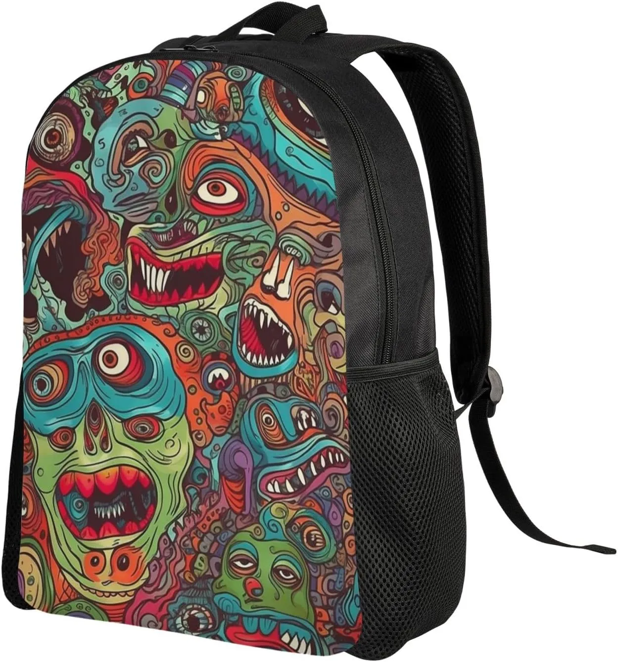 Travel Laptop Backpack Lightweight Computer Bag Abstract Monster Casual Daypack Nurse Bag Business Work Bag