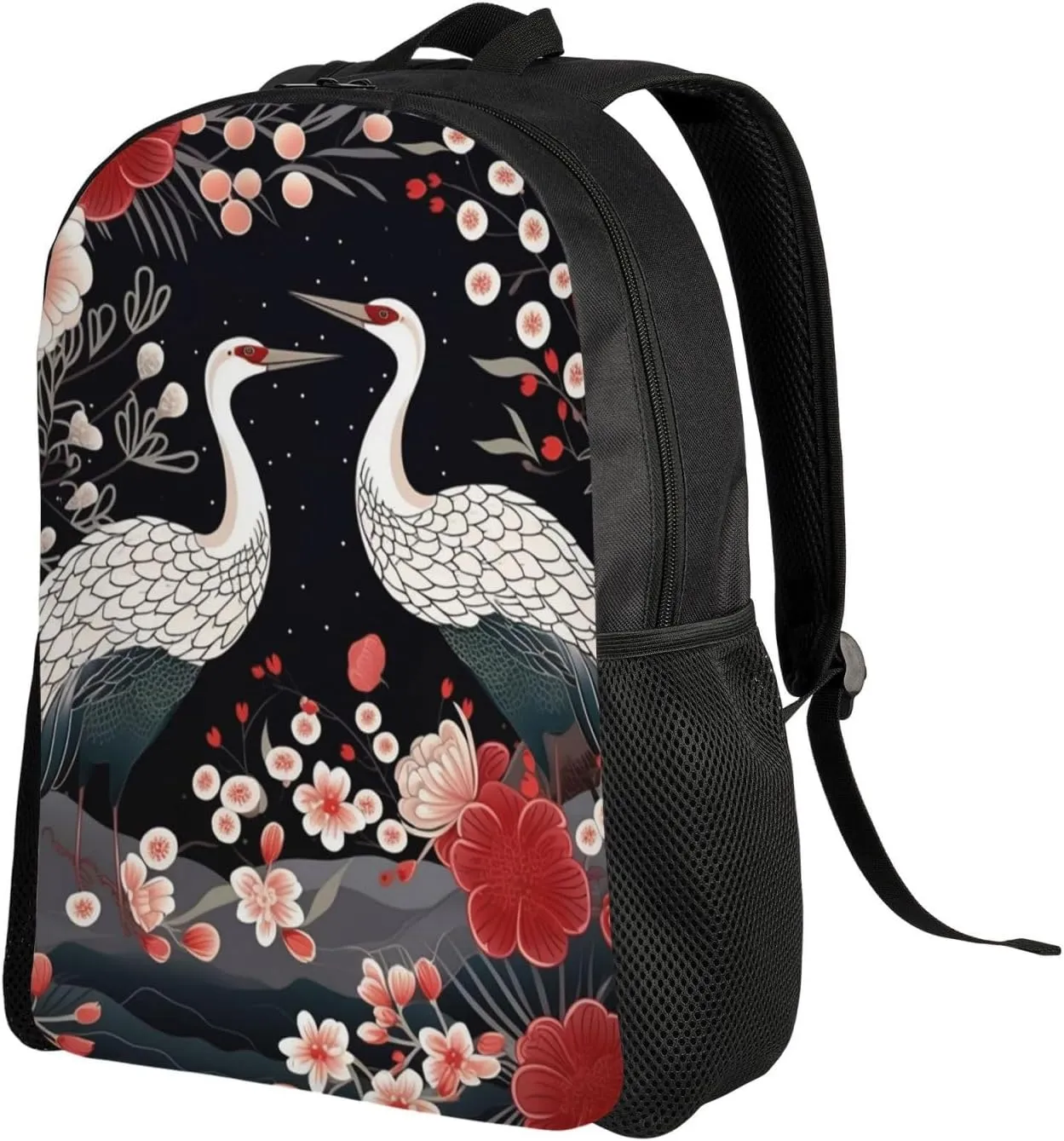 Travel Laptop Backpack Lightweight Computer Bag Flying Birds Crane Heron Casual Daypack Nurse Bag Business Work Bag
