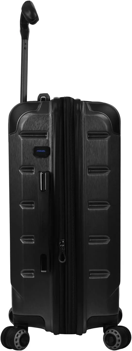 Traveler's Choice Silverwood II Hardside Expandable Spinner Luggage, Black-Out of Stock, 21" Carry-On