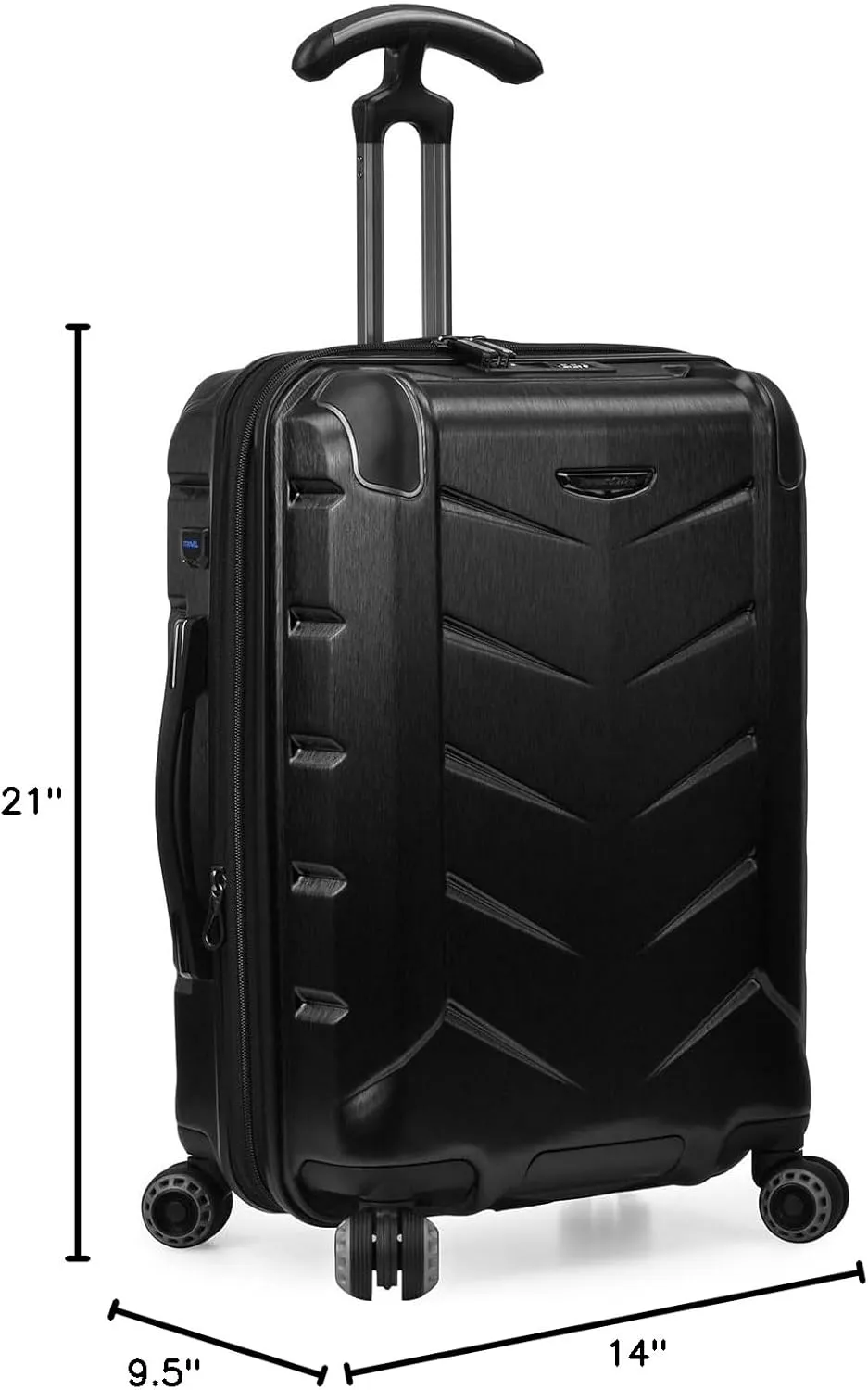 Traveler's Choice Silverwood II Hardside Expandable Spinner Luggage, Black-Out of Stock, 21" Carry-On