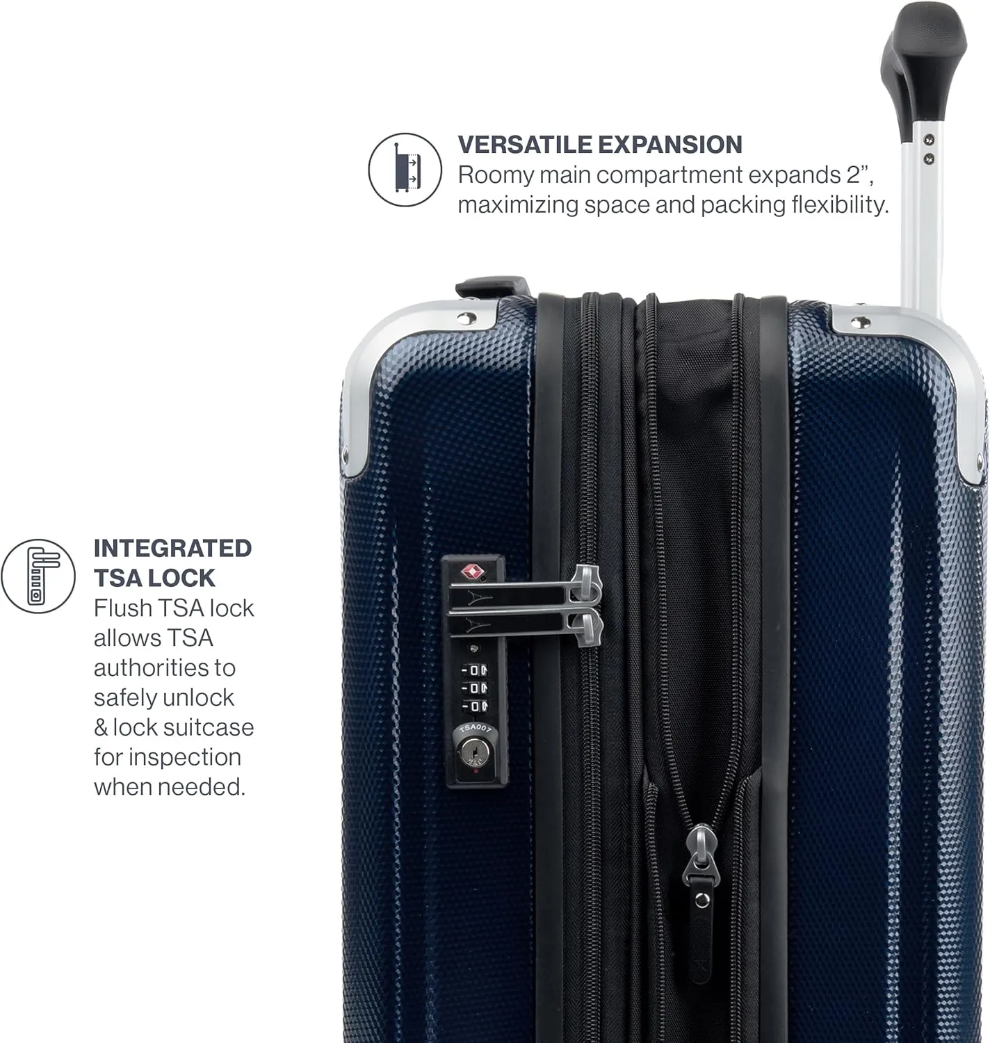 Travelpro Pathways 3 Hardside Expandable Luggage, 8 Spinner Wheels, Lightweight Hard Shell Suitcase, Carry On 21 Inch, Royal Blue