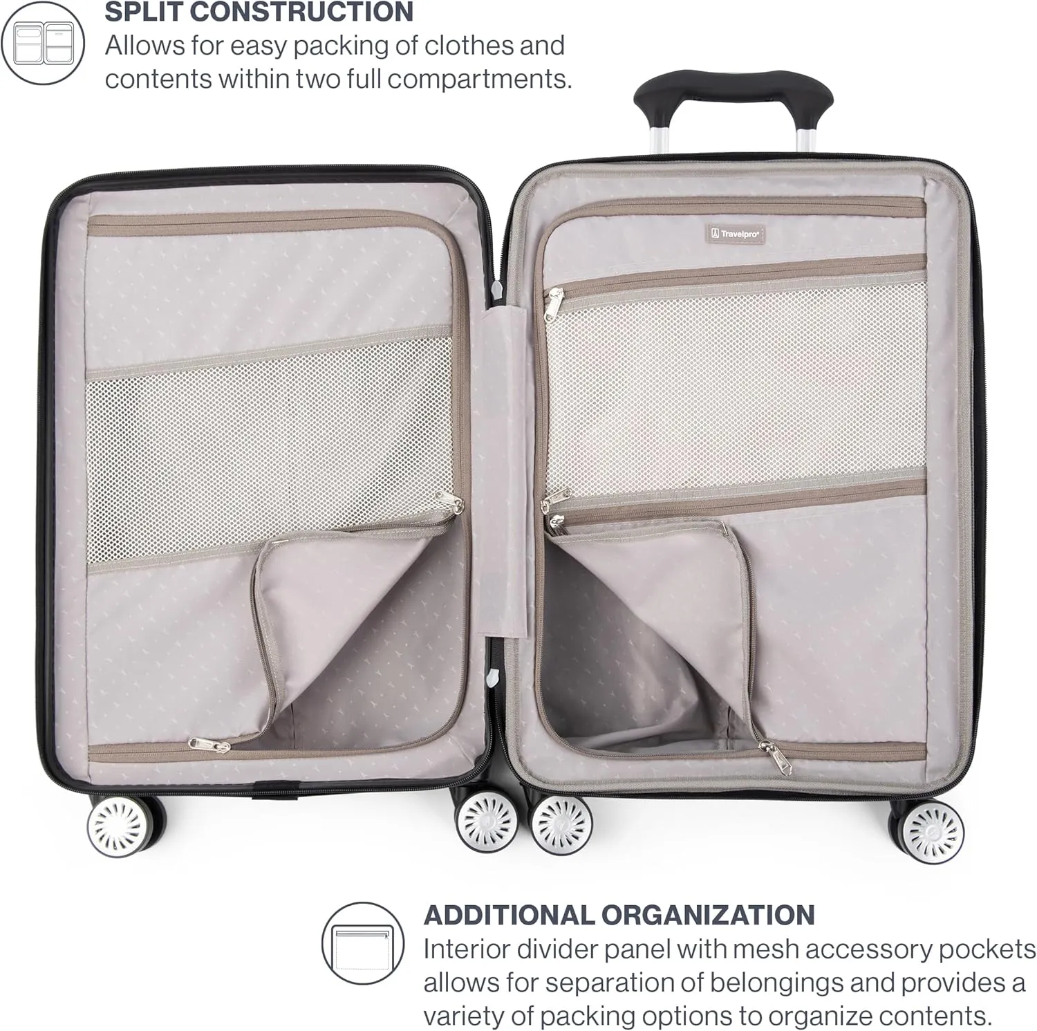 Travelpro Pathways 3 Hardside Expandable Luggage, 8 Spinner Wheels, Lightweight Hard Shell Suitcase, Checked Large 28 Inch, Kayak