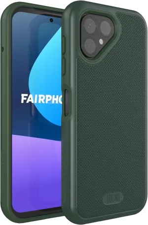 TUDIA DualShield Grip Designed for Fairphone 5 Case (2023), [MergeGrip] Military Grade Dual Layer Shockproof Slim Tough Heavy Duty Protective Phone Case Cover (Pine Green)