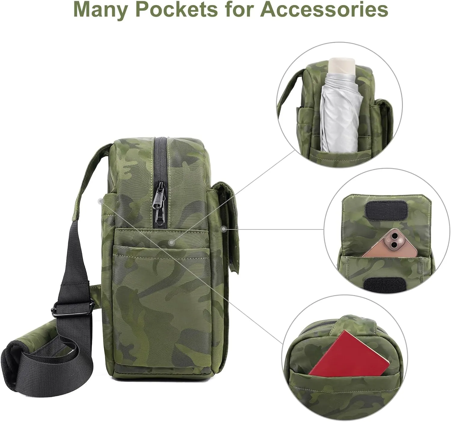 TULLIO Camera Bag Small Crossboy Purse Printing Camera Sling Chest Bag for DSLR SLR Mirrorless Camera Waterproof for Photographer Compatible with Nikon Sony