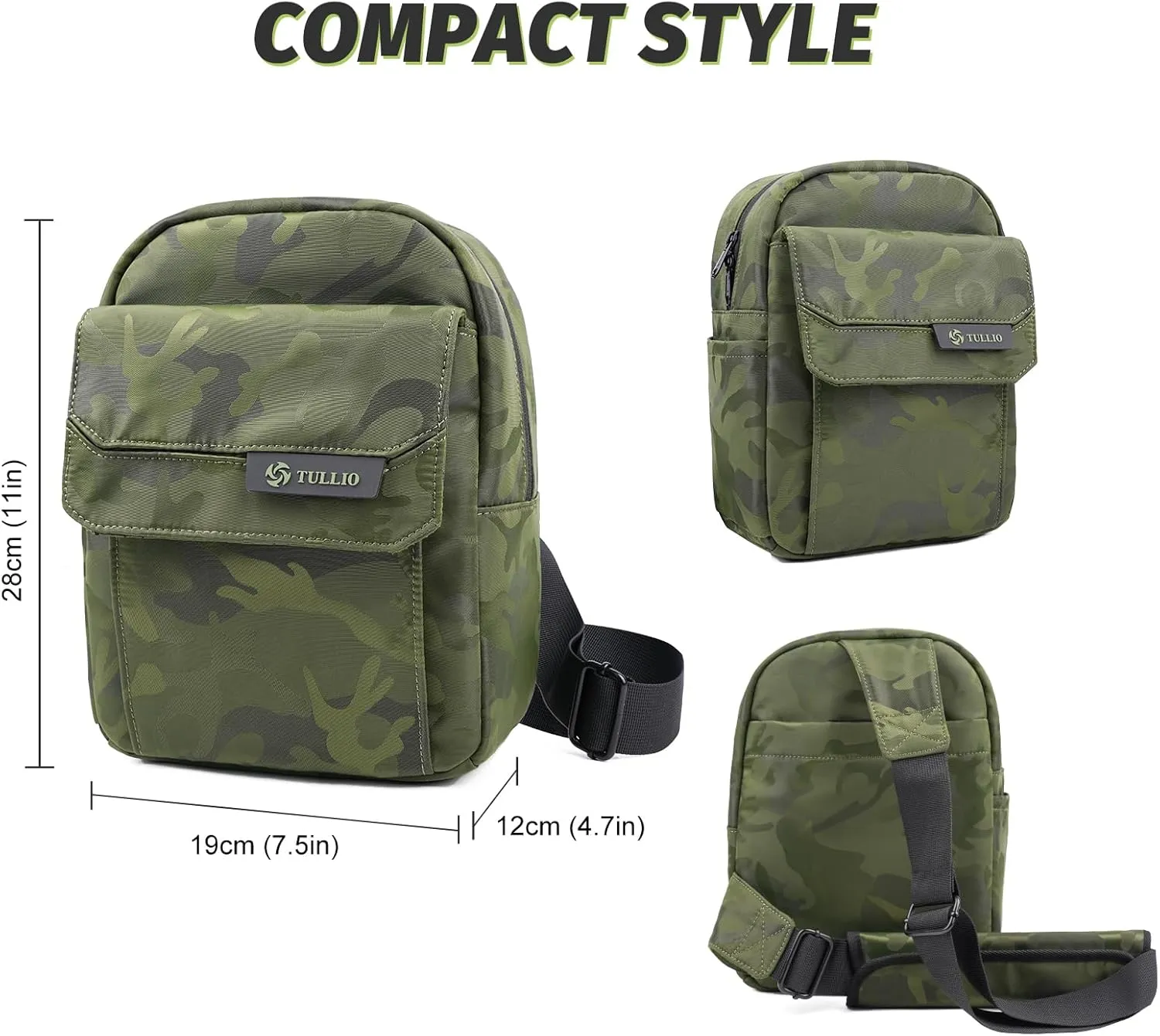 TULLIO Camera Bag Small Crossboy Purse Printing Camera Sling Chest Bag for DSLR SLR Mirrorless Camera Waterproof for Photographer Compatible with Nikon Sony