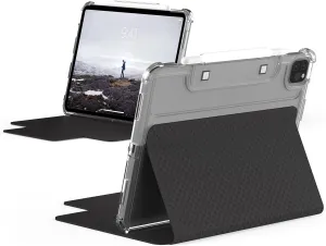 [U] by UAG Designed for iPad Air 10.9 inch Case (5th Gen, 2022) Black Lucent Lightweight Ultra-Slim Shockproof Smart Folio Protective Cover with Auto/Sleep Wake & Pencil Holder