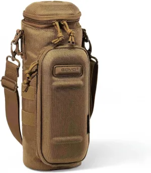 U1 Water Bottle Pouch with Zippered Hardshell Cap, Fits Up to 40oz Bottle, Molle System, Heavy Duty, Made With 100% Nylon