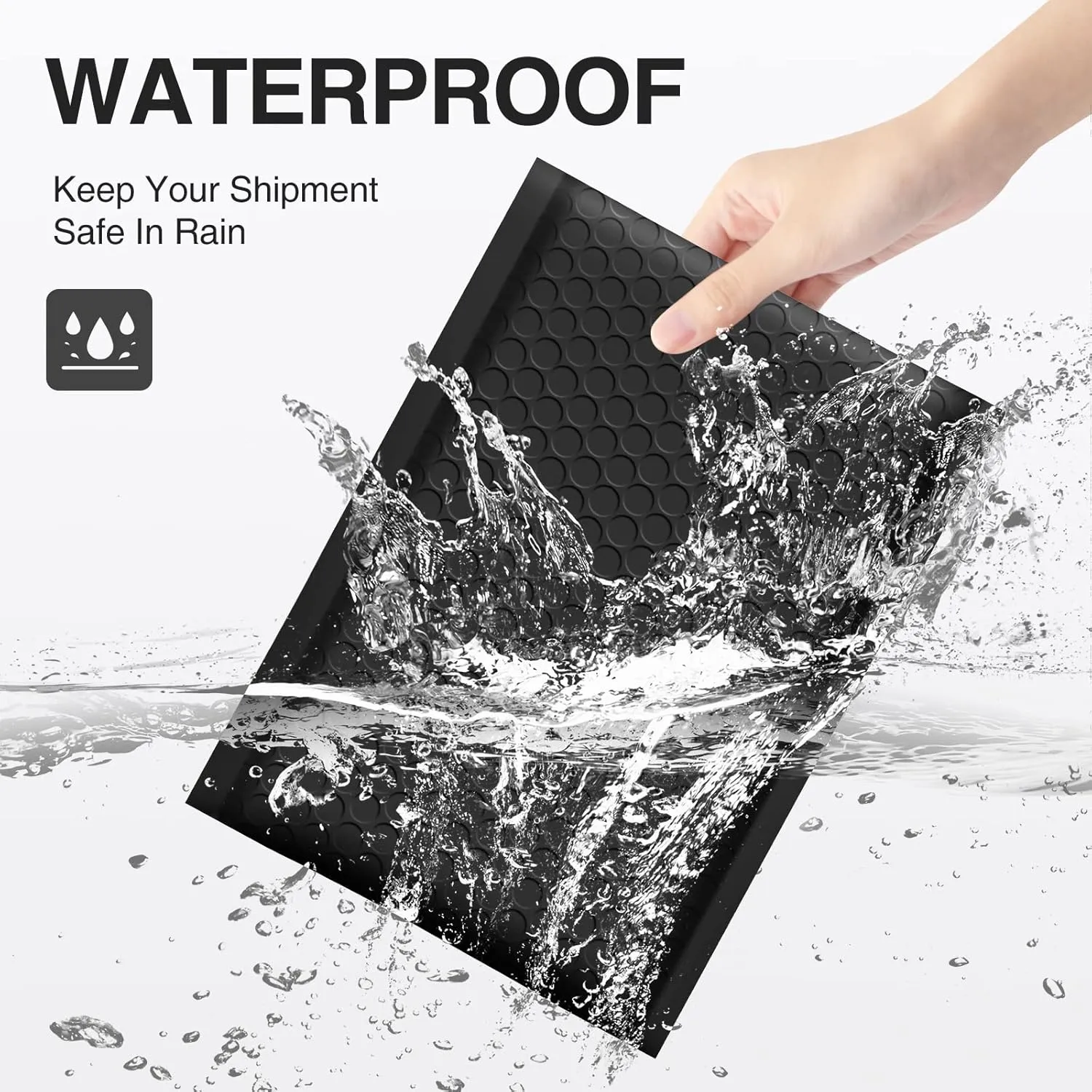 UCGOU Bubble Mailers 5x8.6 Inch Usable Size 5x7 Inch Black 100 Pack Padded Envelopes Small Business Mailing Packages Self Seal Adhesive Waterproof Boutique Shipping Bags for Jewelry Makeup Supplies