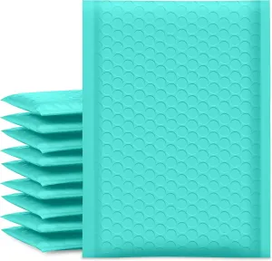 UCGOU Bubble Mailers 6x10 Inch Teal 25 Pack Usable Size 6x9" Padded Envelopes Small Business Mailing Packages Opaque Self Seal Adhesive Waterproof Boutique Shipping Bag for Jewelry Makeup Supplies #0