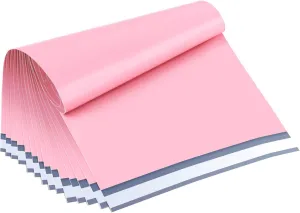 UCGOU Poly Mailers 10x13 Inch Light Pink 100 Pack Shipping Bags #4 Strong Mailing Envelopes Boutique Packaging Postal Self Seal Adhesive Waterproof and Tear Proof Small Business for Clothes Books