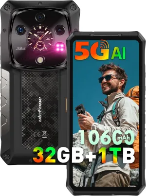 Ulefone Armor 28 Ultra 5G AI Rugged Phone, 32GB 1TB/2TB Expansion, MTK Dimensity 9300  12-Core, 6.67" AMLOD Dual Screen, 64MP 50MP 50MP Real Camera, 10600mAh/120W, IP68/IP69K, 8K Video, Widevine L1