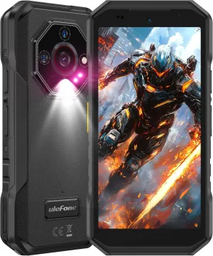 Ulefone Armor X32 Rugged Phone Unlocked, 12GB   128GB MTK Helio G91, 48MP/20MP Night Vision, 5500mAh, 5.65" Corning Gorilla Screen, IP68/69K Waterproof, Dual 4G, Glare Flashlight, Widevine L1, Black