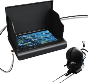 Underwater Fishing Camera with 4.3 Inch LCD, 5000mAh Battery, Infrared Night Vision Light, Portable Fish Finder with 100ft Cable for Ice Lake Boat Kayak Fishing