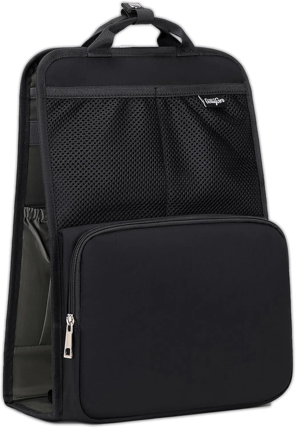 Unisex Foldable Vertical Backpack Organizer Insert for Tote Bag, Carry On, Picnic, Camping - 10 Pockets & Handle