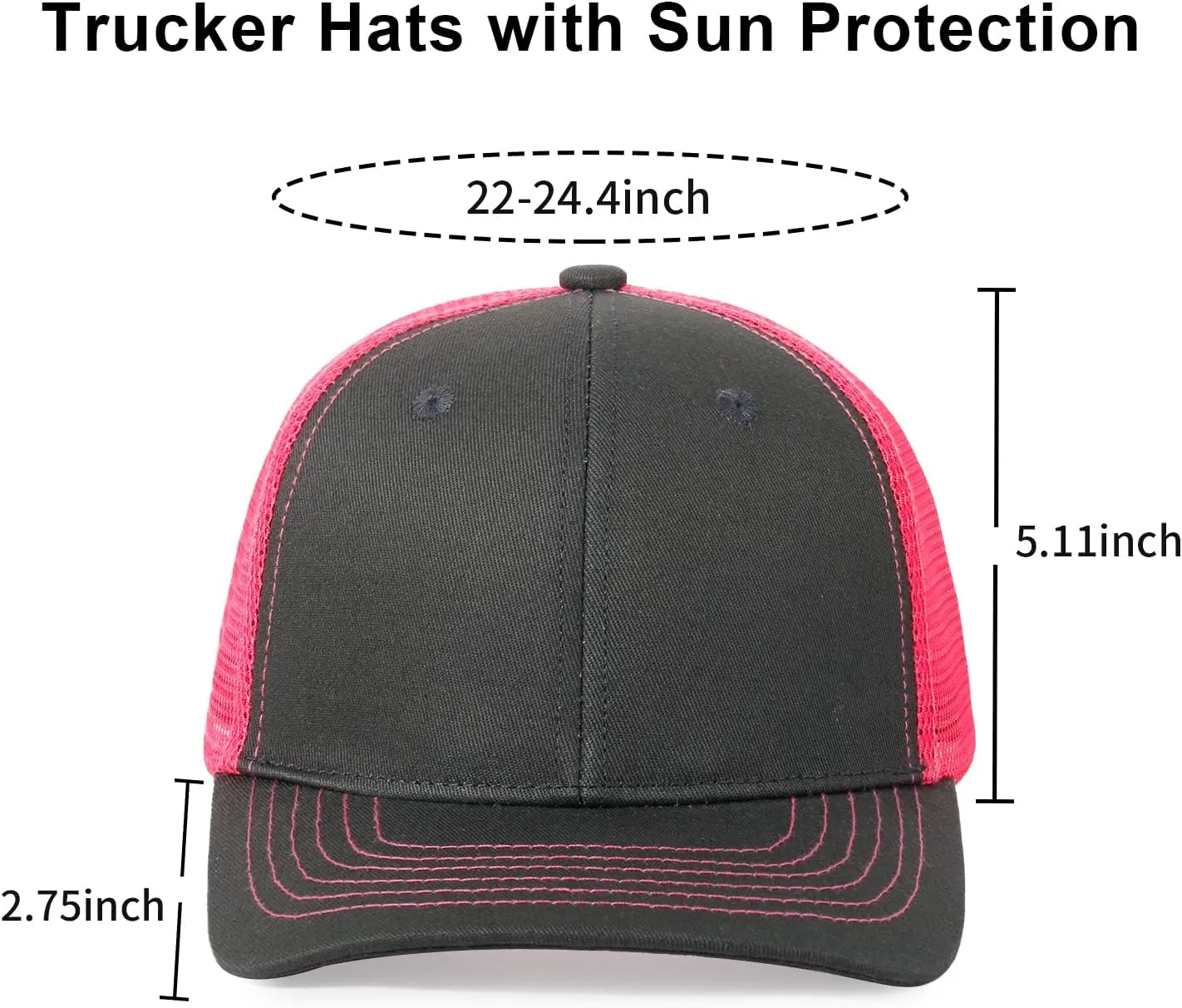 Unisex Trucker Hats Blank Mesh Snapback Hats Sport Plain Baseball Caps Adjustable Fitted Hat