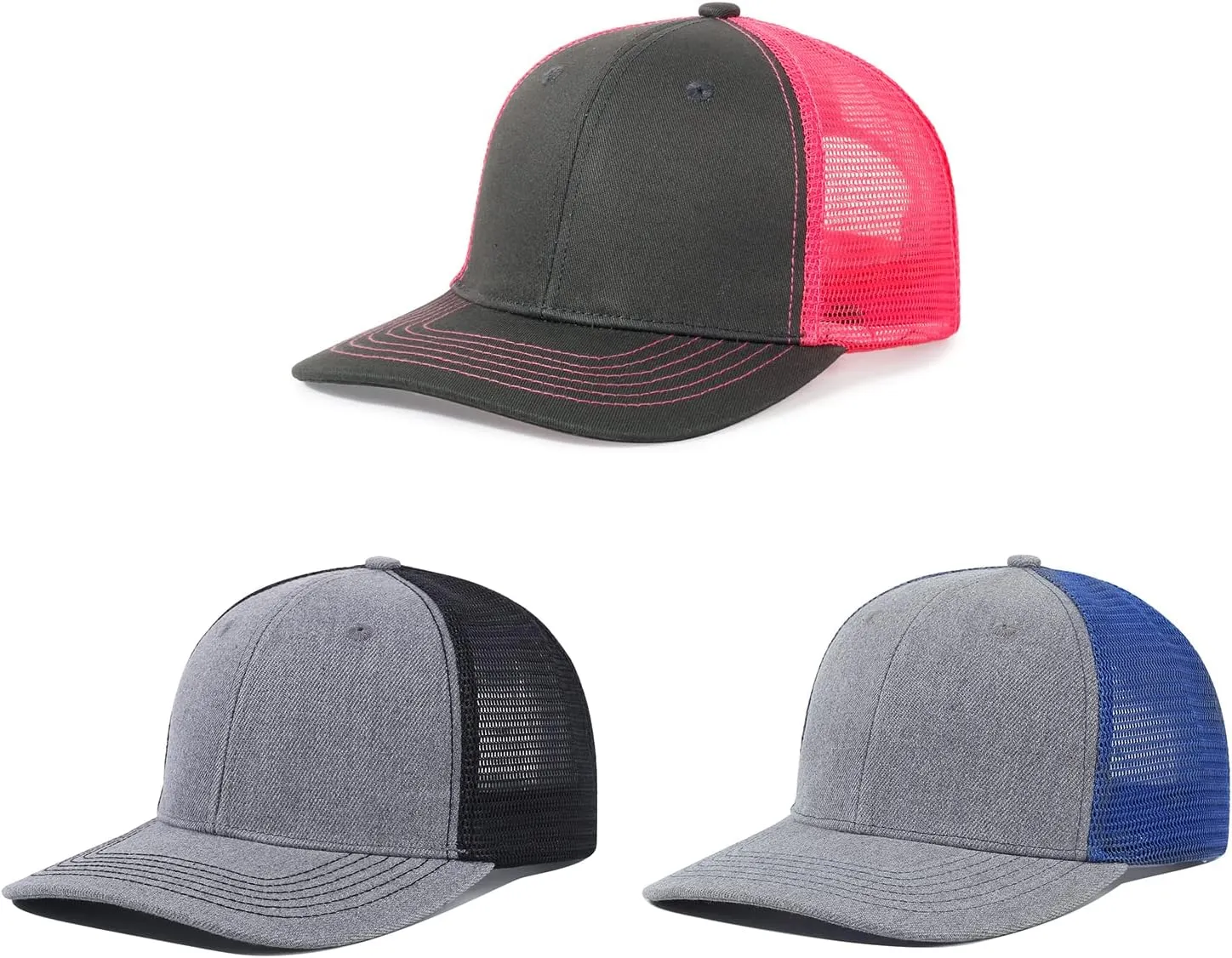 Unisex Trucker Hats Blank Mesh Snapback Hats Sport Plain Baseball Caps Adjustable Fitted Hat