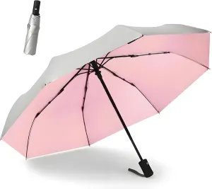 UPF50 Sun Umbrella Automatic Rainproof, Sunscreen, UV Protection, Folding, Thermal Insulation, Cooling, Windproof Travel Umbrella，all-weather umbrella，Dual use of rain and light