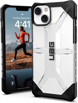 URBAN ARMOR GEAR UAG Designed for iPhone 14 Plus Case Clear Translucent Ice 6.7" Plasma Lightweight Slim Shockproof Transparent Protective Cover Compatible with Wireless Charging