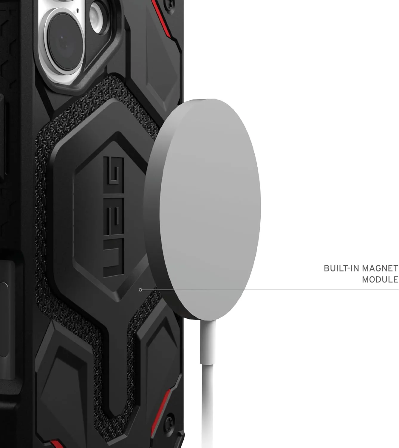 URBAN ARMOR GEAR UAG Designed for iPhone 16 Case 6.1" Monarch Pro - Compatible with MagSafe Charging Rugged Heavy Duty Shockproof Anti-Slip Military Grade Protective Cover, Kevlar Black