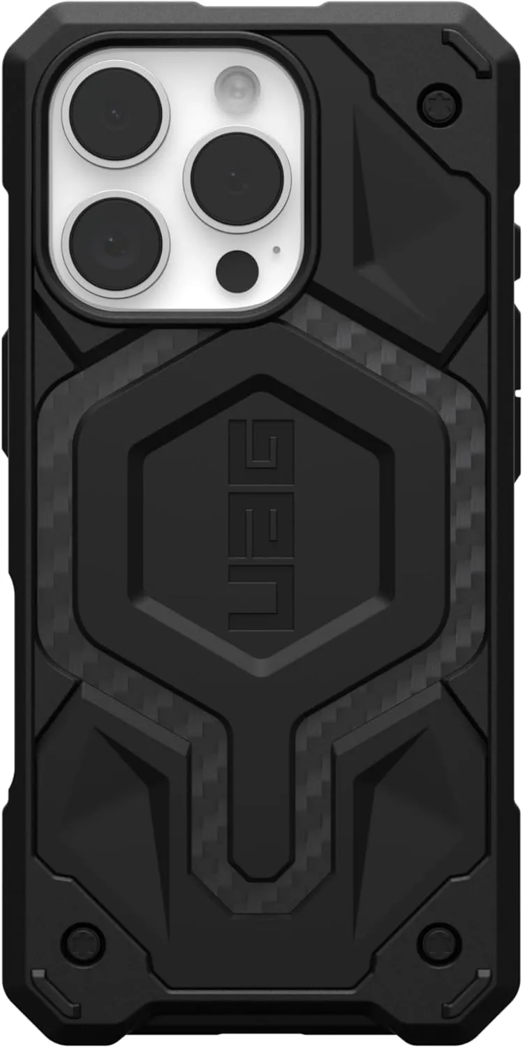 URBAN ARMOR GEAR UAG Designed for iPhone 16 Pro Case 6.3" Monarch Pro - Compatible with MagSafe Charging Rugged Heavy Duty Shockproof Anti-Slip Military Grade Protective Cover, Carbon Fiber