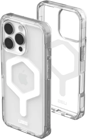 URBAN ARMOR GEAR UAG Designed for iPhone 16 Pro Case 6.3" Plyo - Compatible with MagSafe Charging Rugged Slim Anti-Yellowing Transparent Clear Shockproof Military Grade Protective Cover, Ice/White