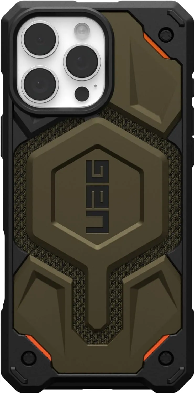 URBAN ARMOR GEAR UAG Designed for iPhone 16 Pro Max Case 6.9" Monarch Pro - Compatible with MagSafe Charging Rugged Heavy Duty Shockproof Military Grade Protective Cover, Kevlar Element Green