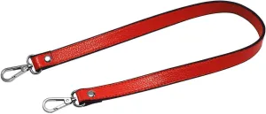 VanEnjoy Full Grain Leather Replacement Strap Shoulder Bag Purse, 0.98 inch Width Gold Hardware(Red-Silver Locks)