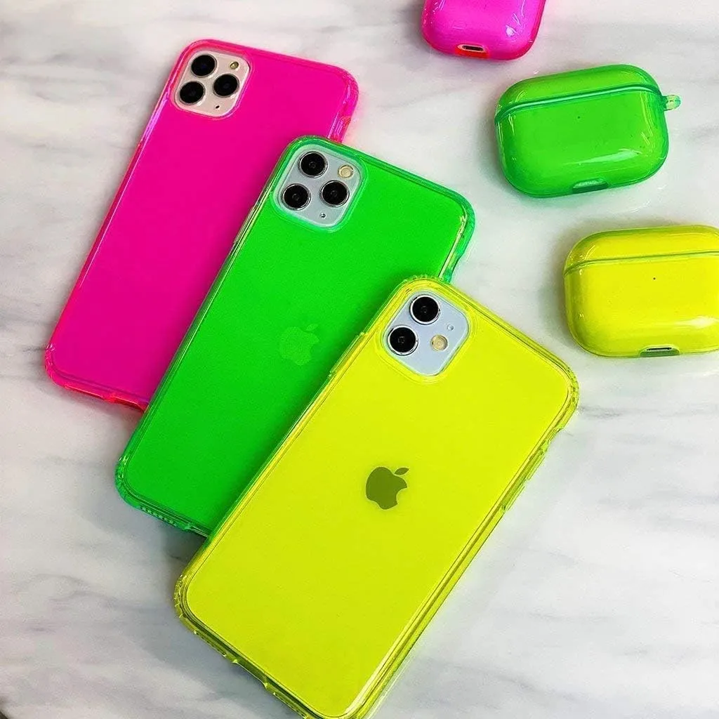 VELVET CAVIAR Clear Case for iPhone 12 / iPhone 12 Pro [8ft Drop Tested] (Neon Yellow)